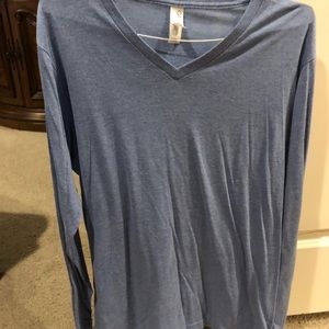 Men’s long sleeve blue T-shirt